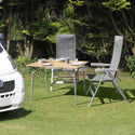 BRUNNER CAMPERKING TAVOLO PIEGHEVOLE DA CAMPEGGIO CON STRUTTURA IN METALLO E RIPIANO IN BAMBU' - DISPONIBILE IN 2 MISURE