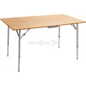 BRUNNER CAMPERKING TAVOLO PIEGHEVOLE DA CAMPEGGIO CON STRUTTURA IN METALLO E RIPIANO IN BAMBU' - DISPONIBILE IN 2 MISURE