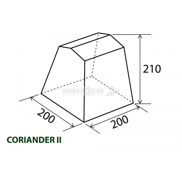 BRUNNER CORIANDER TENDA CUCINA/CUCINOTTO DA CAMPEGGIO - DISPONIBILE IN 2 MISURE