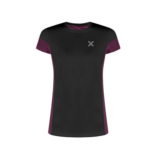 MONTURA DELTA MIX T-SHIRT DONNA LEGGERA E TRASPIRANTE COLORE: NERO/VINACCIA