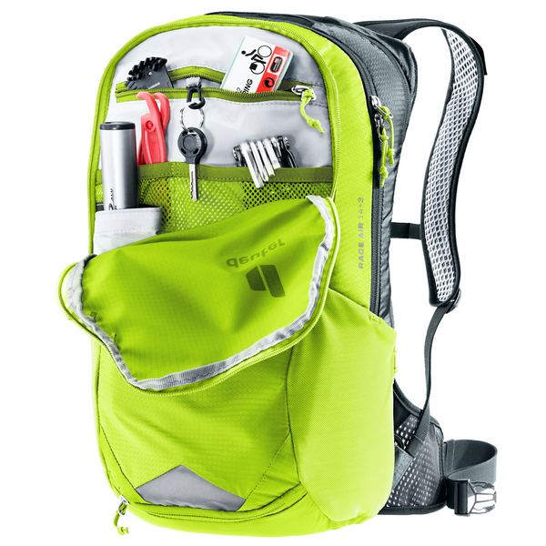 DEUTER RACE AIR 14+3 ZAINO DA BICI ULTRA LEGGERO CON PORTACASCO