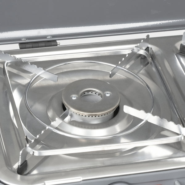 BRUNNER DEVIL KOOKMASTER GP FORNELLO A GAS PORTATILE CON DOPPIA PIASTRA DI COTTURA INCLUSA