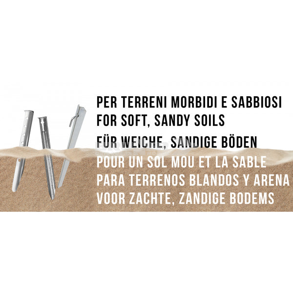 BRUNNER ELIX PICCHETTO di ancoraggio 42 cm x Ø 8 mm in acciaio zincato, con anello di fissaggio
