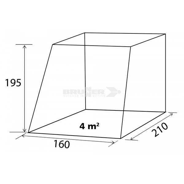 BRUNNER ESCAPE TENDA PER PORTELLONE POSTERIORE ADATTABILE A DIVERSI MODELLI 160 x 210 x H195 cm