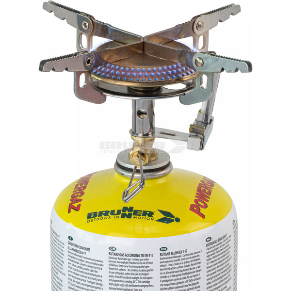 BRUNNER FLAMINA ULTRACOMPACT S MINI FORNELLO A GAS PIEGHEVOLE E RESISTENTE IN ACCIAIO INOX