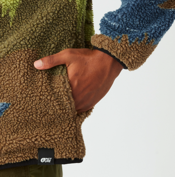 PICTURE HAFDALS ZIP FLEECE FELPA SHERPA UOMO