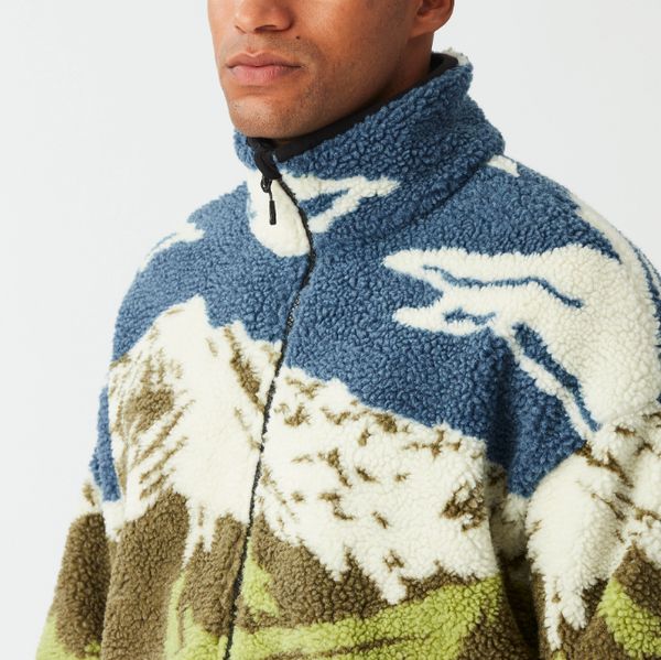 PICTURE HAFDALS ZIP FLEECE FELPA SHERPA UOMO