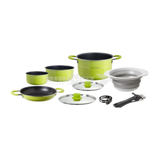 BRUNNER POPOTE JUNIPER NG 8+1 Ø 24cm Set di pentole salva-spazio pratiche e leggere