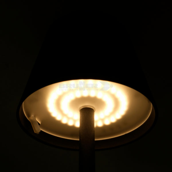 BRUNNER LUCIEN ELEGANTE LANTERNA DA TAVOLO A LED RICARICABILE DA 200 LUMEN - DISPONIBILE IN 2 COLORI