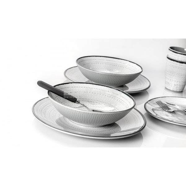 BRUNNER LUNCH BOX TIVOLI SET PIATTI COMPOSTO DA 16 PEZZI IN RESISTENTE MELAMINA E FONDO ANTISCIVOLO
