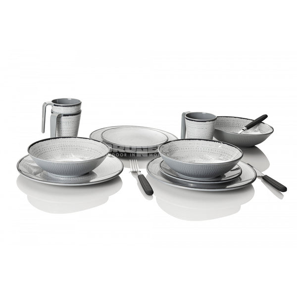 BRUNNER LUNCH BOX TIVOLI SET PIATTI COMPOSTO DA 16 PEZZI IN RESISTENTE MELAMINA E FONDO ANTISCIVOLO
