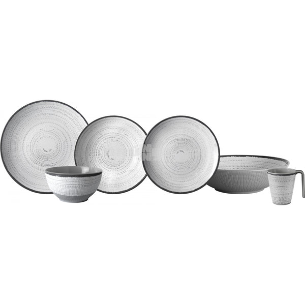 BRUNNER LUNCH BOX TIVOLI SET PIATTI COMPOSTO DA 16 PEZZI IN RESISTENTE MELAMINA E FONDO ANTISCIVOLO