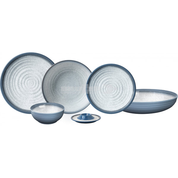 BRUNNER LUNCH BOX TUSCANY SET PIATTI COMPOSTO DA 16 PEZZI IN RESISTENTE MELAMINA E FONDO ANTISCIVOLO