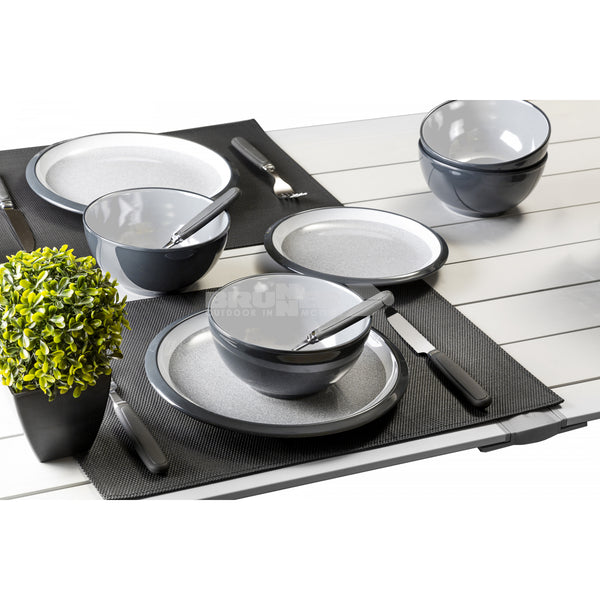 BRUNNER MIDDAY SET GRANYTE SET PIATTI DA 12 PEZZI IN RESISTENTE MELAMINA E FONDO ANTISLIP