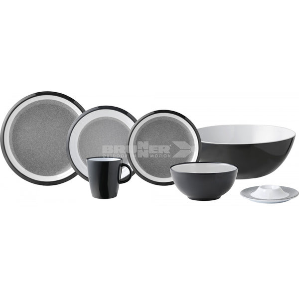 BRUNNER MIDDAY SET GRANYTE SET PIATTI DA 12 PEZZI IN RESISTENTE MELAMINA E FONDO ANTISLIP