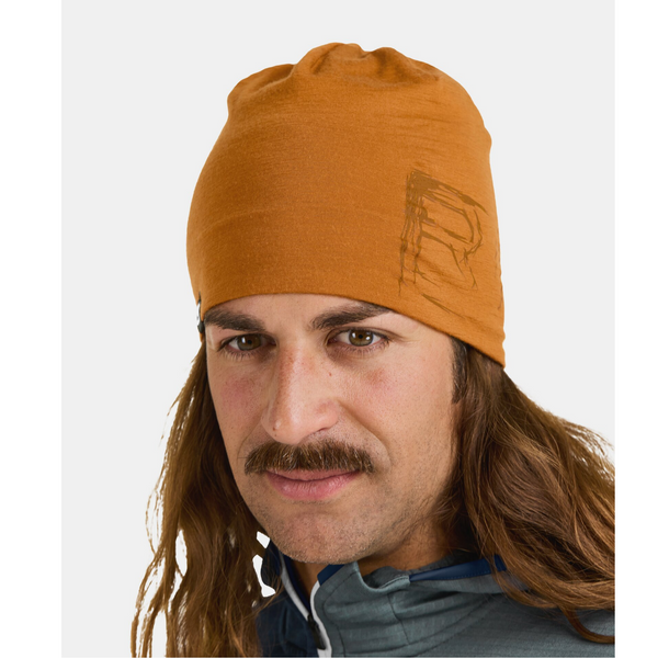 ORTOVOX 120 TEC LOGO BEANIE - CAPPELLINO UNISEX IN LANA MERINO DISPONIBILE IN DUE COLORAZIONI