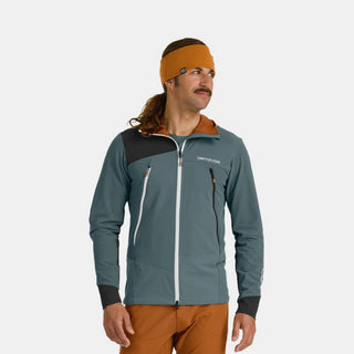 ORTOVOX PALA HOODED JACKET UOMO GIACCA SOFTSHELL ANTIVENTO CON CAPPUCCIO Colore Dark Arctic Grey