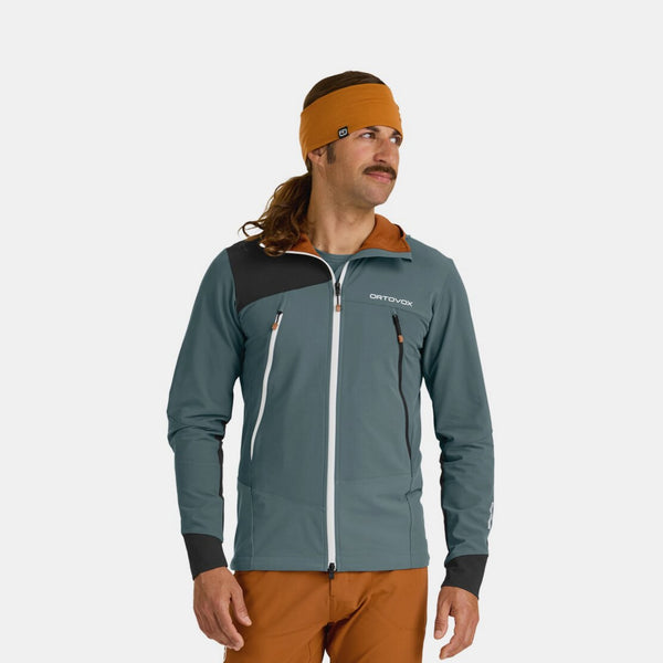 ORTOVOX PALA HOODED JACKET UOMO GIACCA SOFTSHELL ANTIVENTO CON CAPPUCCIO Colore Dark Arctic Grey