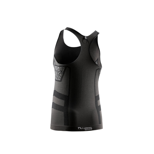 LURBEL ELIS SINGLET PRO W CANOTTA TECNICA DONNA LEGGERA E TRASPIRANTE - DARK GREY