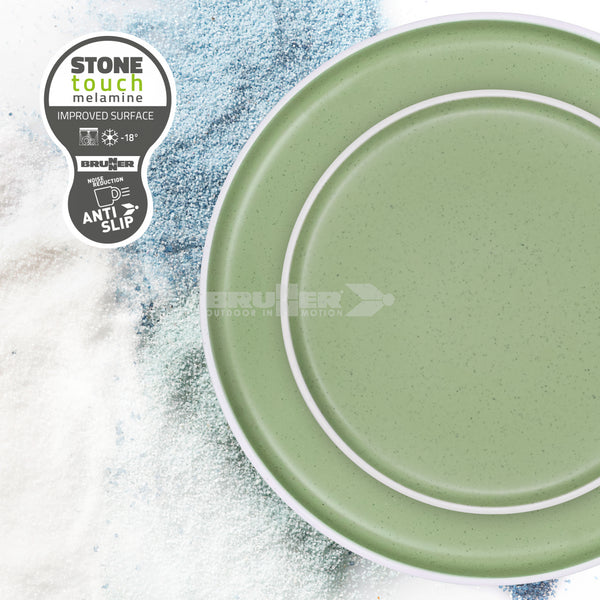 BRUNNER STOVIGLIE IN MELAMINA E FONDO ANTISLIP FANTASIA DOLOMIT - ARTICOLI ASSORTITI - DISPONIBILE IN DIVERSI COLORI