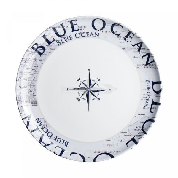 BRUNNER STOVIGLIE IN MELAMINA FANTASIA BLUE OCEAN ACQUISTABILE SFUSA O IN KIT DA 12-16 36PZ CON ANTISLIP