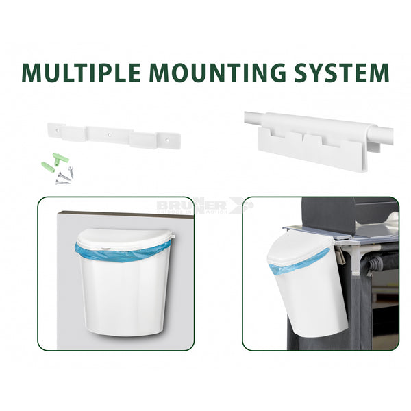 BRUNNER PILLAR CESTINO PORTARIFIUTI CON COPERCHIO FACILE DA MONTARE - DISPONIBILE IN 2 COLORI