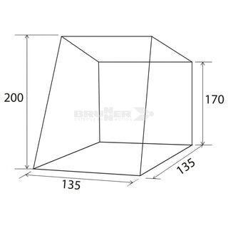 BRUNNER PILOTE CADDY 5 TENDA POSTERIORE PER PORTELLONE VW CADDY 5 140 x 190 x H200 cm