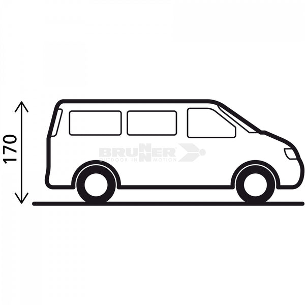 BRUNNER PILOTE CADDY 5 TENDA POSTERIORE PER PORTELLONE VW CADDY 5 140 x 190 x H200 cm