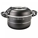 BRUNNER PIRATE 9+1 Ø 24cm SET PENTOLE SALVASPAZIO IN RESISTENTE ACCIAIO INOX