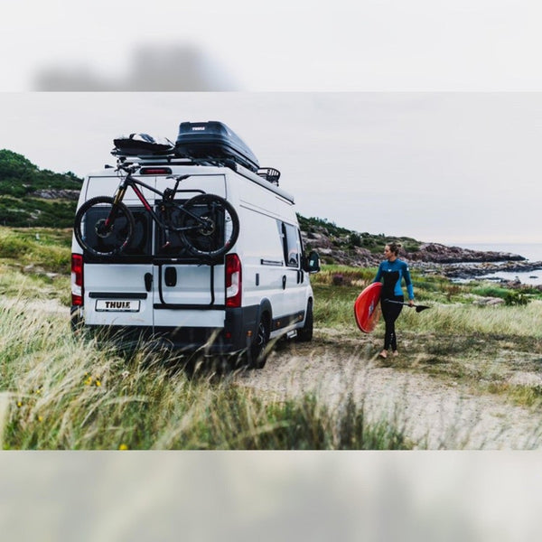 THULE ELITE VAN XT BLACK PORTABICI 2 POSTI PER Fiat Ducato/Citroën Jumper/Peugeot Boxer/Ram Pro Master dal 2007