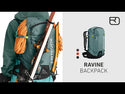 ORTOVOX RAVINE 26 S ZAINO LEGGERISSIMO E TECNICO PER LE SALITE DURANTE IL FREERIDE E PER SCIALPINISMO - DISPONIBILE IN DUE COLORI
