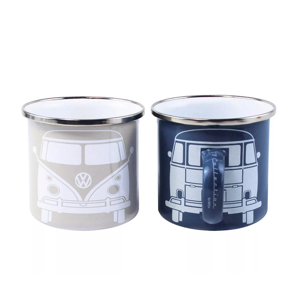 VK COLLECTION COPPIA DI TAZZE IN ACCIAIO DA 350ml - DISPONIBILE IN 2 FANTASIE