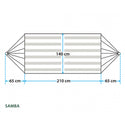 BRUNNER SAMBA COMODA AMACA 210x140cm CON SACCA PER IL TRASPORTO INCLUSA