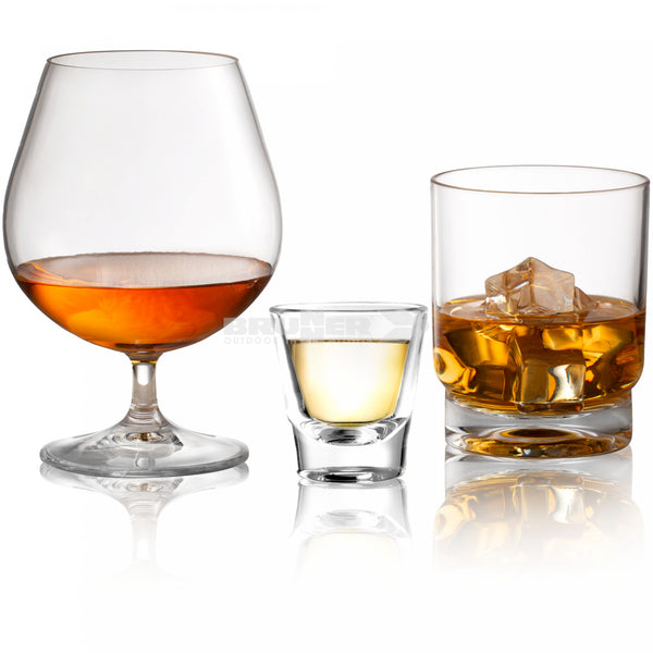 BRUNNER SET GRAPS Set 2 biccherini per grappa in policarbonato alimentare.