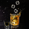 BRUNNER SET GRAPS Set 2 biccherini per grappa in policarbonato alimentare.