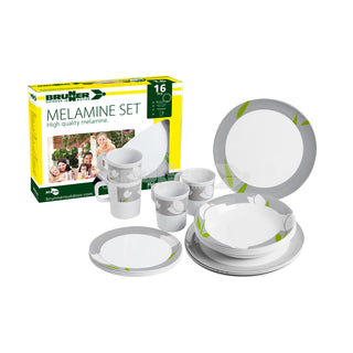 BRUNNER SET TULIP SET PIATTI COMPOSTO DA 16 PEZZI IN RESISTENTE MELAMINA