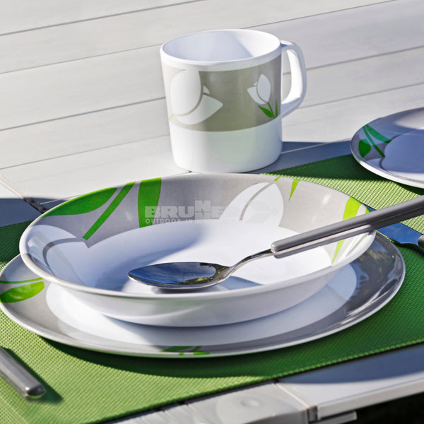 BRUNNER SET TULIP SET PIATTI COMPOSTO DA 16 PEZZI IN RESISTENTE MELAMINA