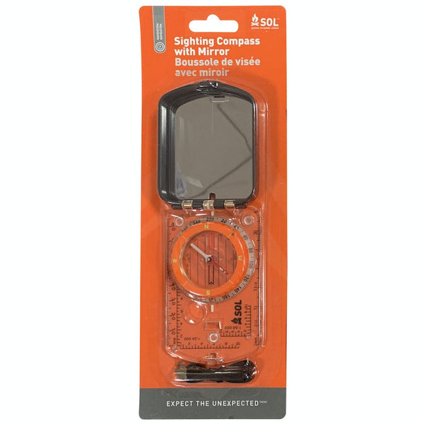 SOL SIGHTING COMPASS WITH MIRROR BUSSOLA DI MIRA CON SPECCHIO