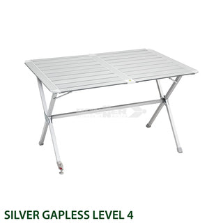 BRUNNER SILVER GAPLESS LEVEL TAVOLO PIEGHEVOLE IN ALLUMINIO CON PIANI ARROTOLABILI - DISPONIBILE IN 2 MISURE