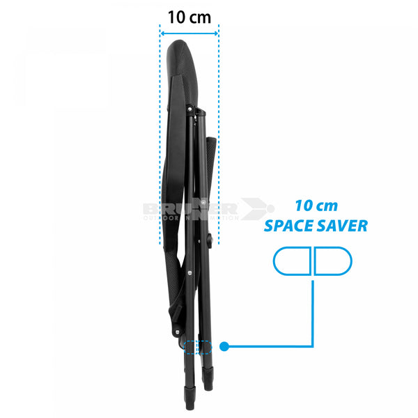 BRUNNER SKYE RT Sedia Camping pieghevole di alta qualità dotata di uno schienale alto regolabile a 7 posizioni - Disponibile in 2 colori