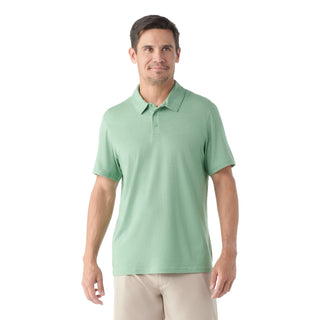 SMARTWOOL S/S POLO A MANICHE CORTE UOMO IN MISTO LANA MERINO - COLORE: HONEY DEW - NUOVI ARRIVI SS24