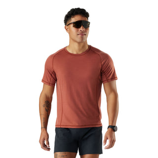 Compra burnt-sienna SMARTWOOL ACTIVE ULTRALITE T-SHIRT MANICHE CORTE UOMO IN LANA MERINO LEGGERA E TRASPIRANTE - DISPONIBILE IN 3 COLORI