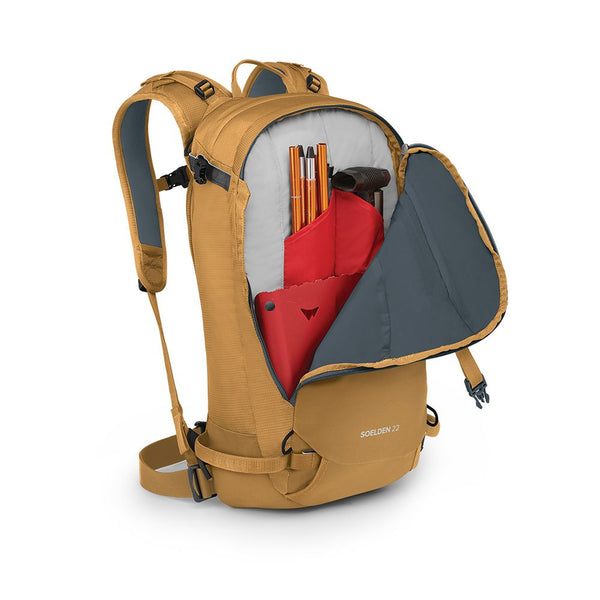 OSPREY SOELDEN 22 ZAINO TECNICO DA SCI/SNOWBOARD 22 LITRI LEGGERO E VERSATILE - Colore Artisan yellow