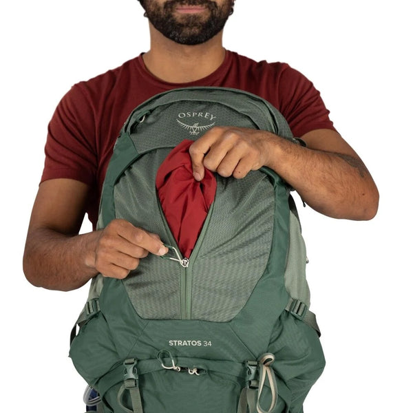 OSPREY STRATOS 34 ZAINO TREKKING 34 LITRI CON SCHIENALE STACCATO REGOLABILE - DISPONIBILE IN 2 COLORI