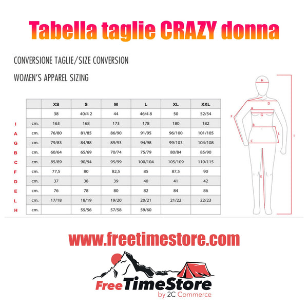 CRAZY BRA LIGHTNING Top sportivo donna Colore Tempest