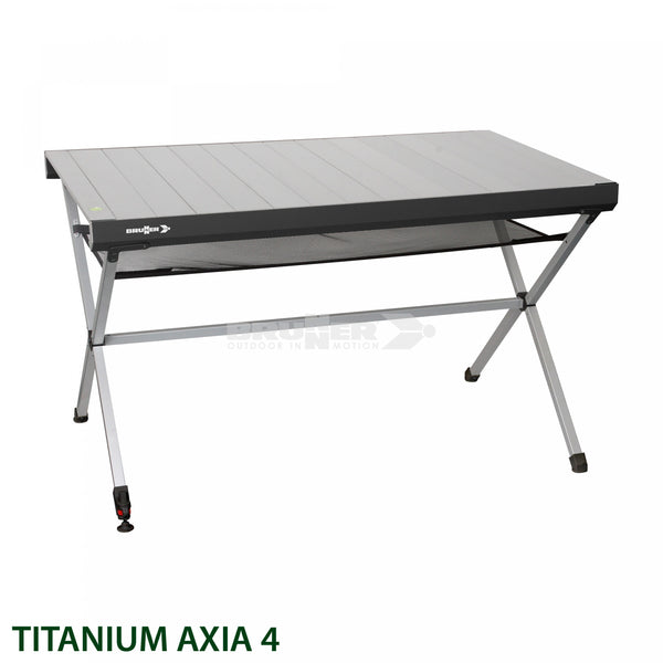BRUNNER TITANIUM AXIA TAVOLO IN ALLUMINIO CON PIANO ARROTOLABILE DISPONIBILE IN 3 MISURE