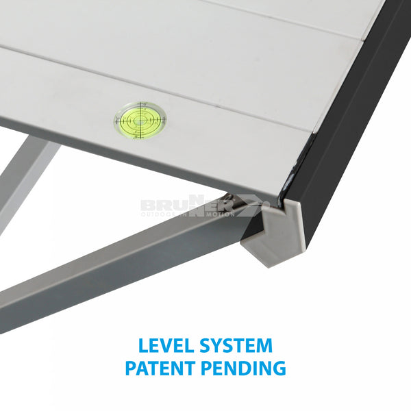 BRUNNER TITANIUM AXIA TAVOLO IN ALLUMINIO CON PIANO ARROTOLABILE DISPONIBILE IN 3 MISURE