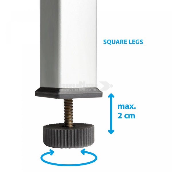 BRUNNER TITANIUM QUADRA 4 NG TAVOLO IN ALLUMINIO PIEGHEVOLE CON PIANO ARROTOLABILE