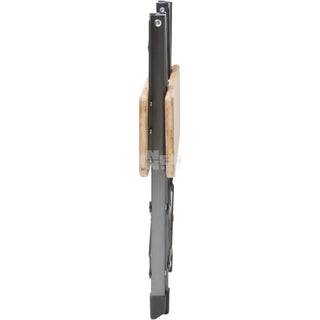 BRUNNER TWISTY BAMBOO SQUARE SGABELLO PIEGHEVOLE IN ALLUMINIO E SEDUTA IN BAMBOO RESISTENTE