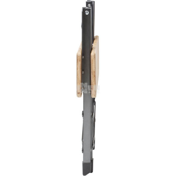 BRUNNER TWISTY BAMBOO SQUARE SGABELLO PIEGHEVOLE IN ALLUMINIO E SEDUTA IN BAMBOO RESISTENTE